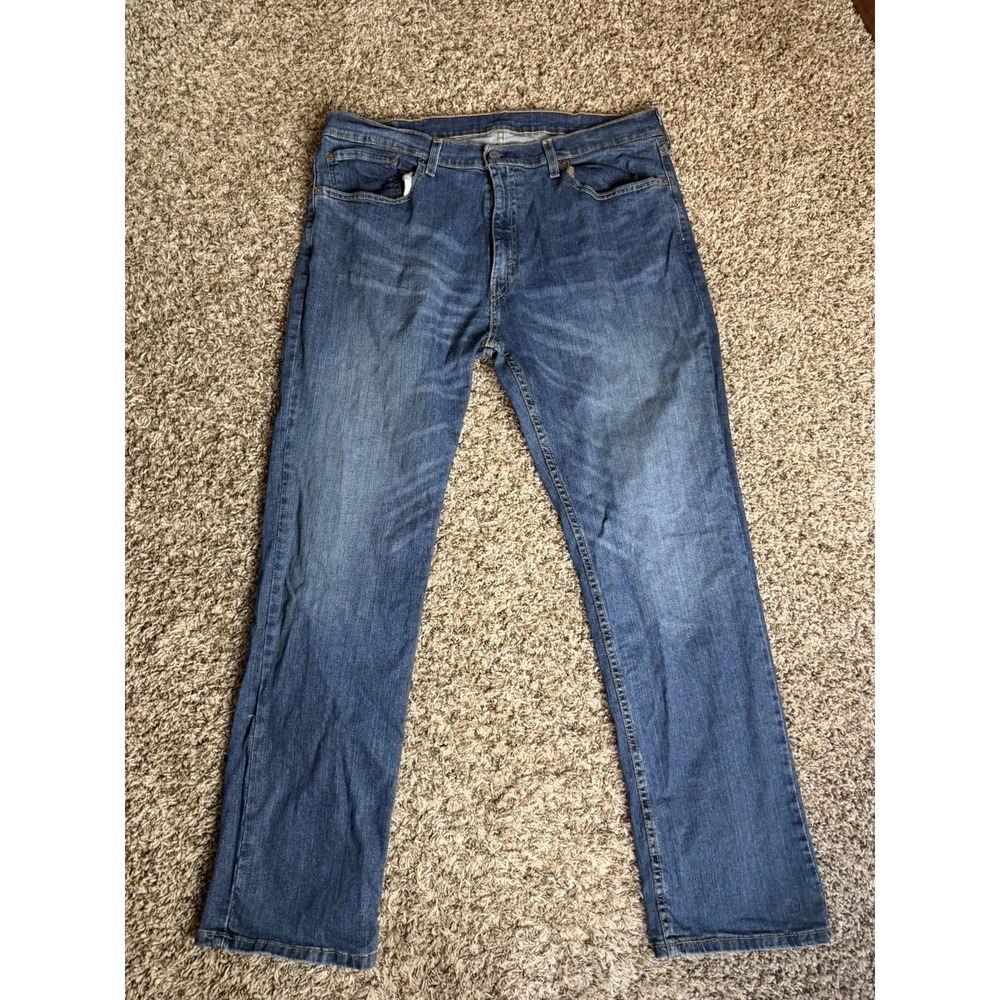 Levis 559 Jeans Mens 38x32(31) Med Wash Stretch Relaxed Fit Straight Leg Flex‎